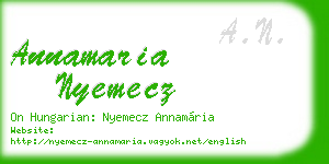 annamaria nyemecz business card